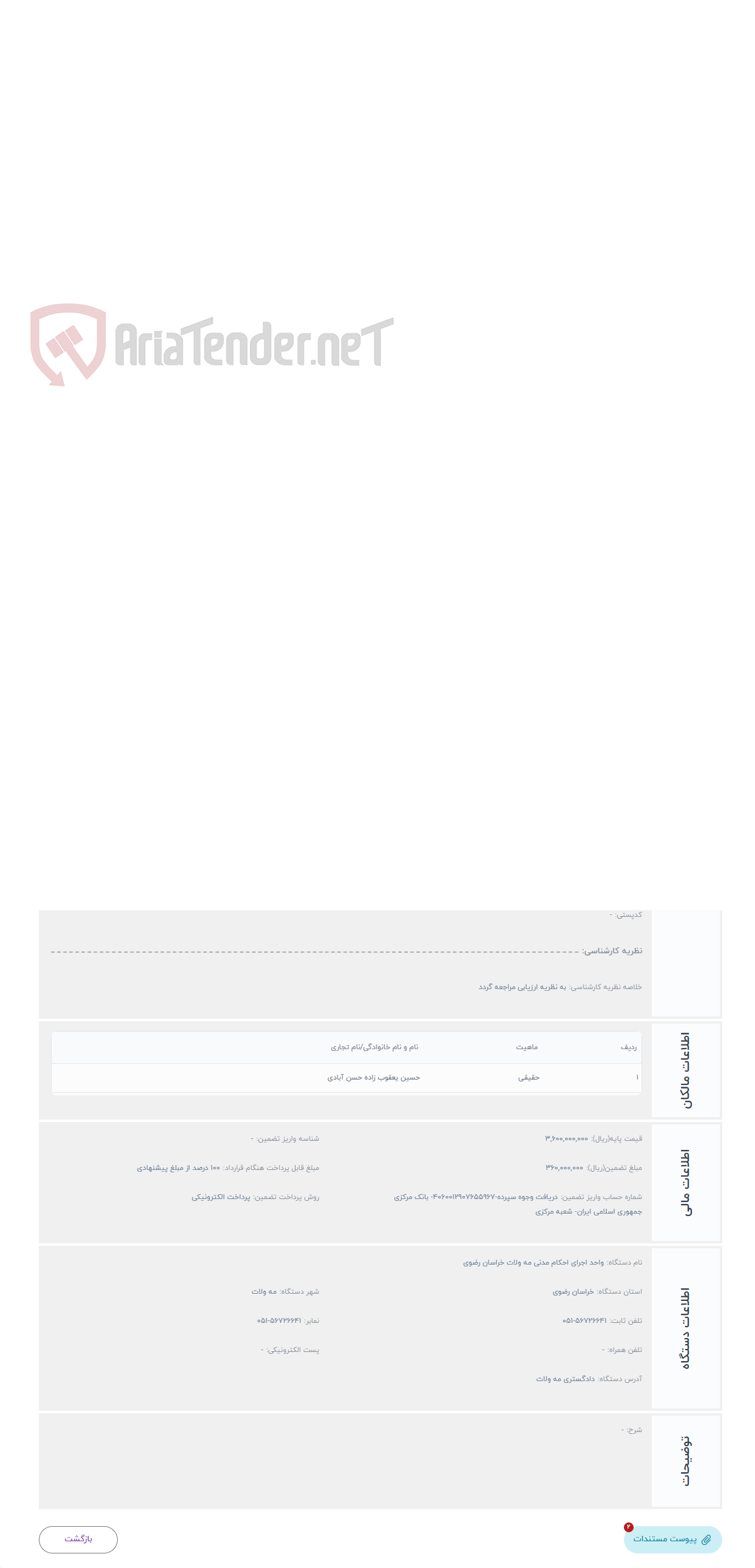 تصویر کوچک آگهی حراج فروش یک قطعه زمین مسکونی
