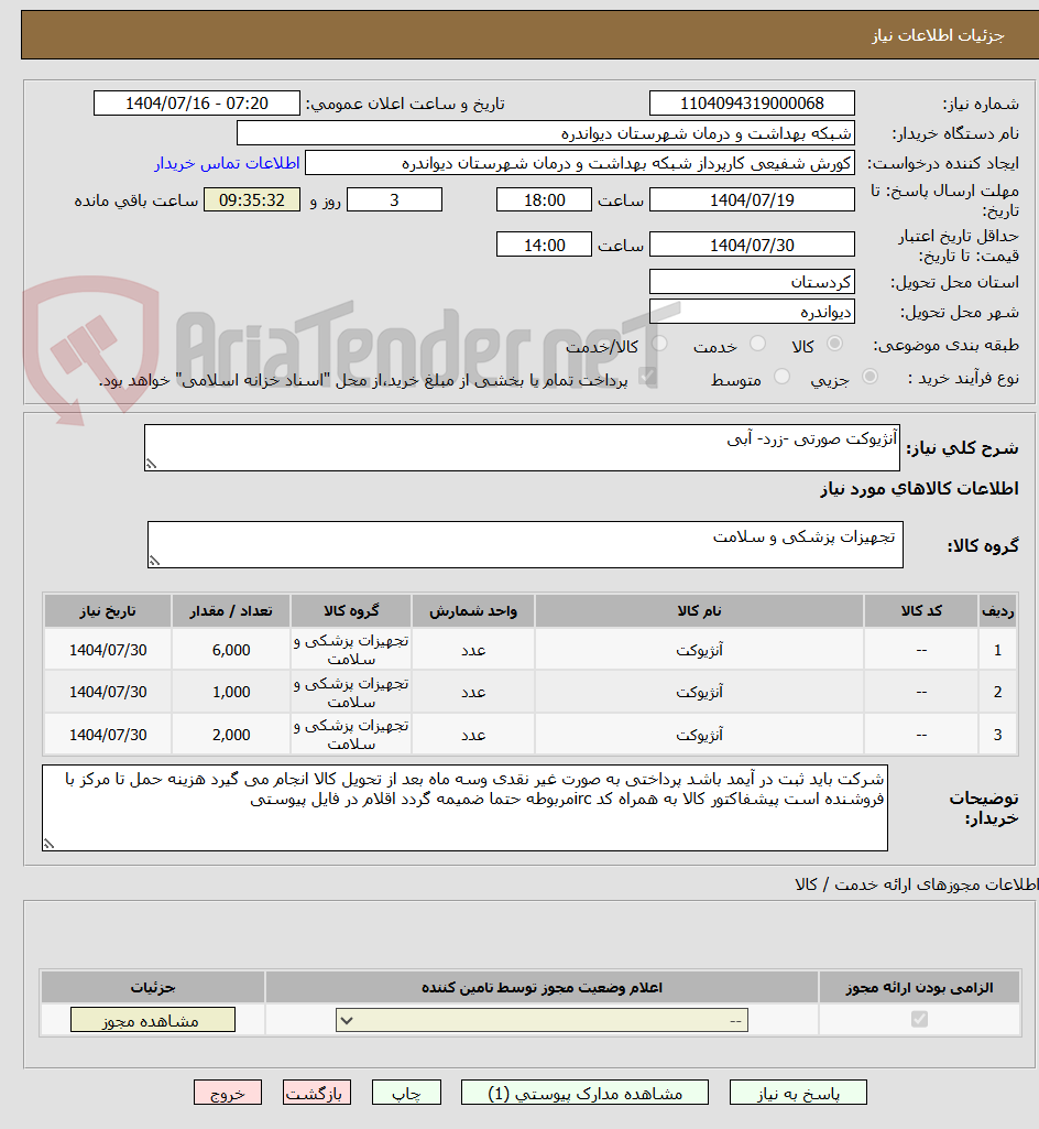 تصویر کوچک آگهی آنژیوکت صورتی -زرد- آبی