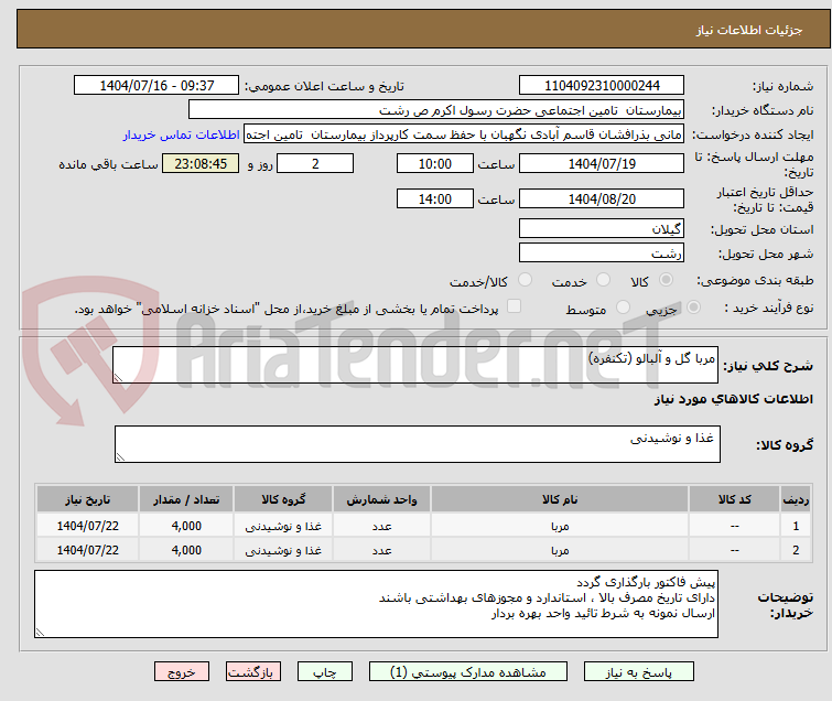 تصویر کوچک آگهی مربا گل و آلبالو (تکنفره)