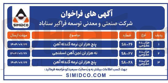 تصویر کوچک آگهی نه هزار تن لجن آهن اسفنجی