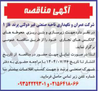 تصویر کوچک آگهی زیرسازی و بتن ریزی محوطه های کانکس های تجاری