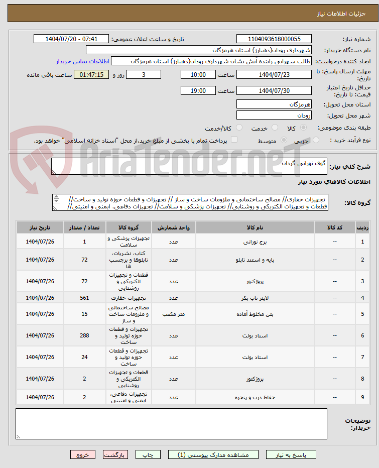 تصویر کوچک آگهی گوی نورانی گردان