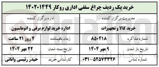 تصویر کوچک آگهی خرید یک ردیف چراغ سقفی اداری روکار