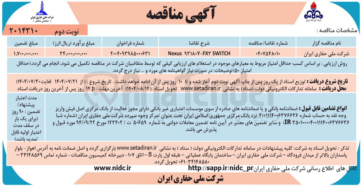 تصویر کوچک آگهی SWITCH ۹۳۱۸۰۷-FX Nexus