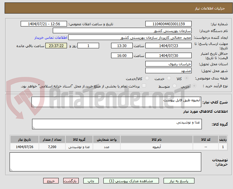 تصویر کوچک آگهی آبمیوه طبق فایل پیوست