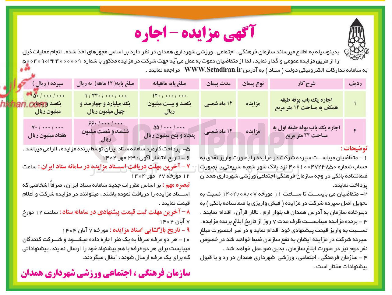 تصویر کوچک آگهی اجاره یک باب بوفه طبقه اول به مساحت ۲۲ متر مربع