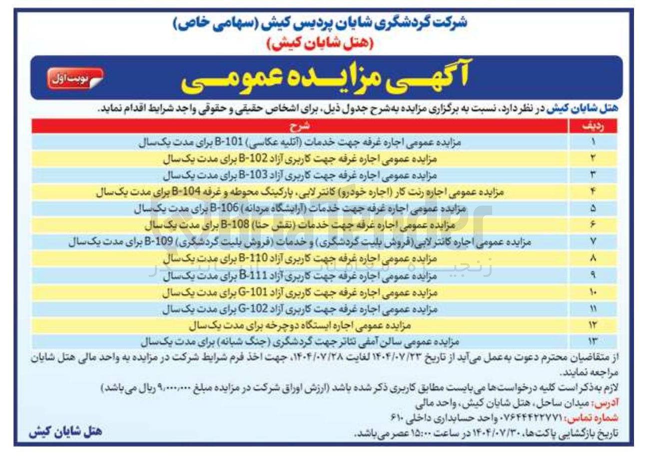 تصویر کوچک آگهی اجاره ی غرفه در 13 ردیف با کاربری آتلیه عکاسی - کاربری آزاد کانتر لابی و.....