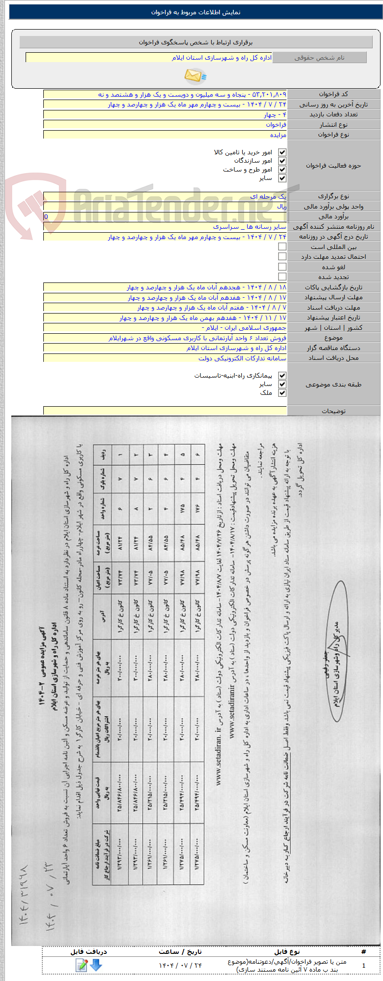تصویر کوچک آگهی فروش تعداد ۶ واحد آپارتمانی با کاربری مسکونی واقع در شهرایلام
