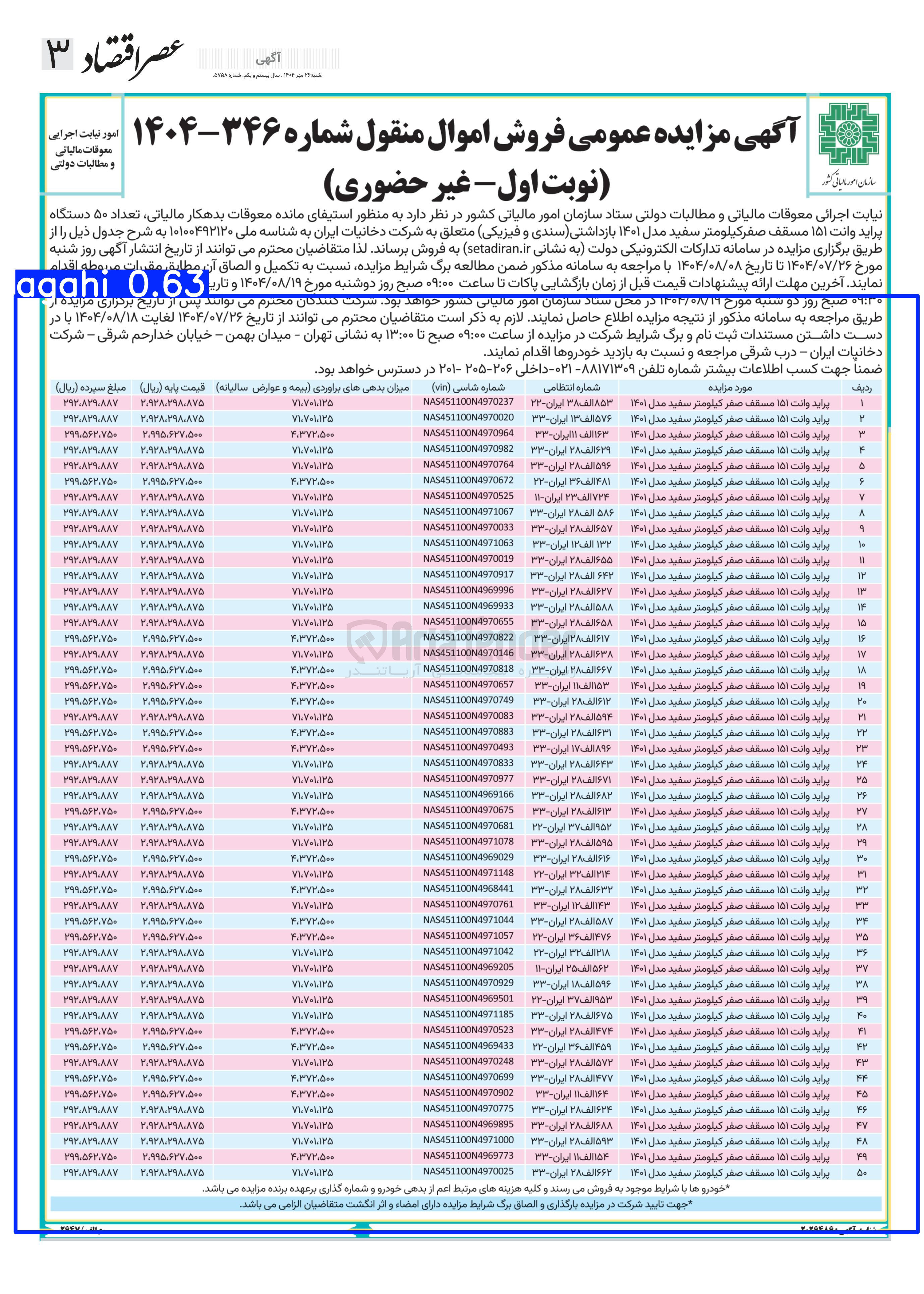 تصویر کوچک آگهی  فروش اموال منقول