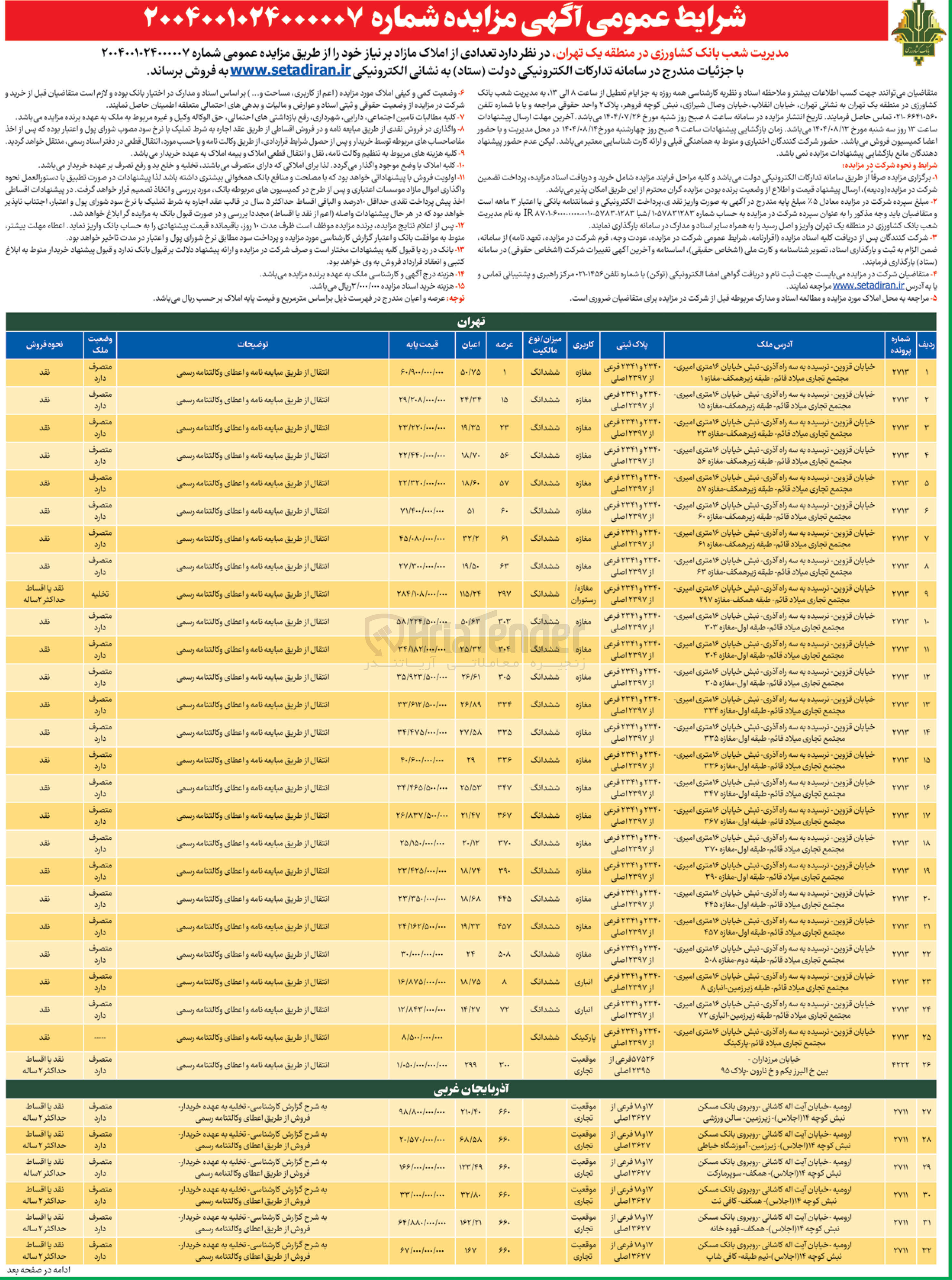 تصویر کوچک آگهی فروش تعدادی از املاک خود با کاربری مغازه - انباری - موقعیت تجاری 