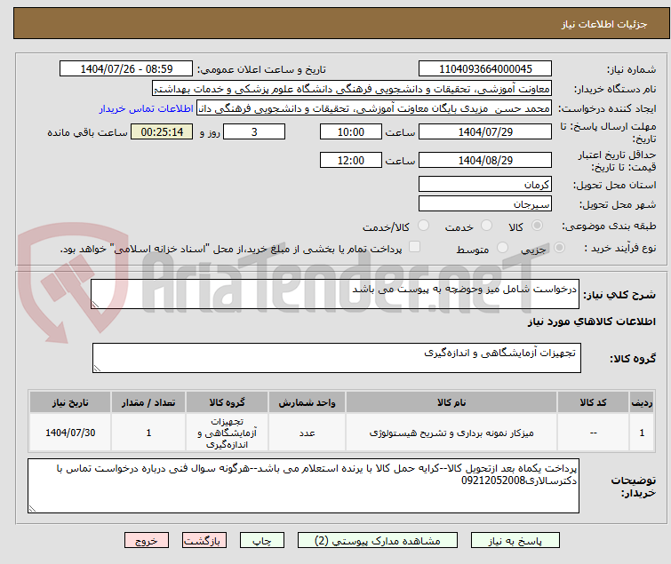 تصویر کوچک آگهی درخواست شامل میز وحوضچه به پیوست می باشد