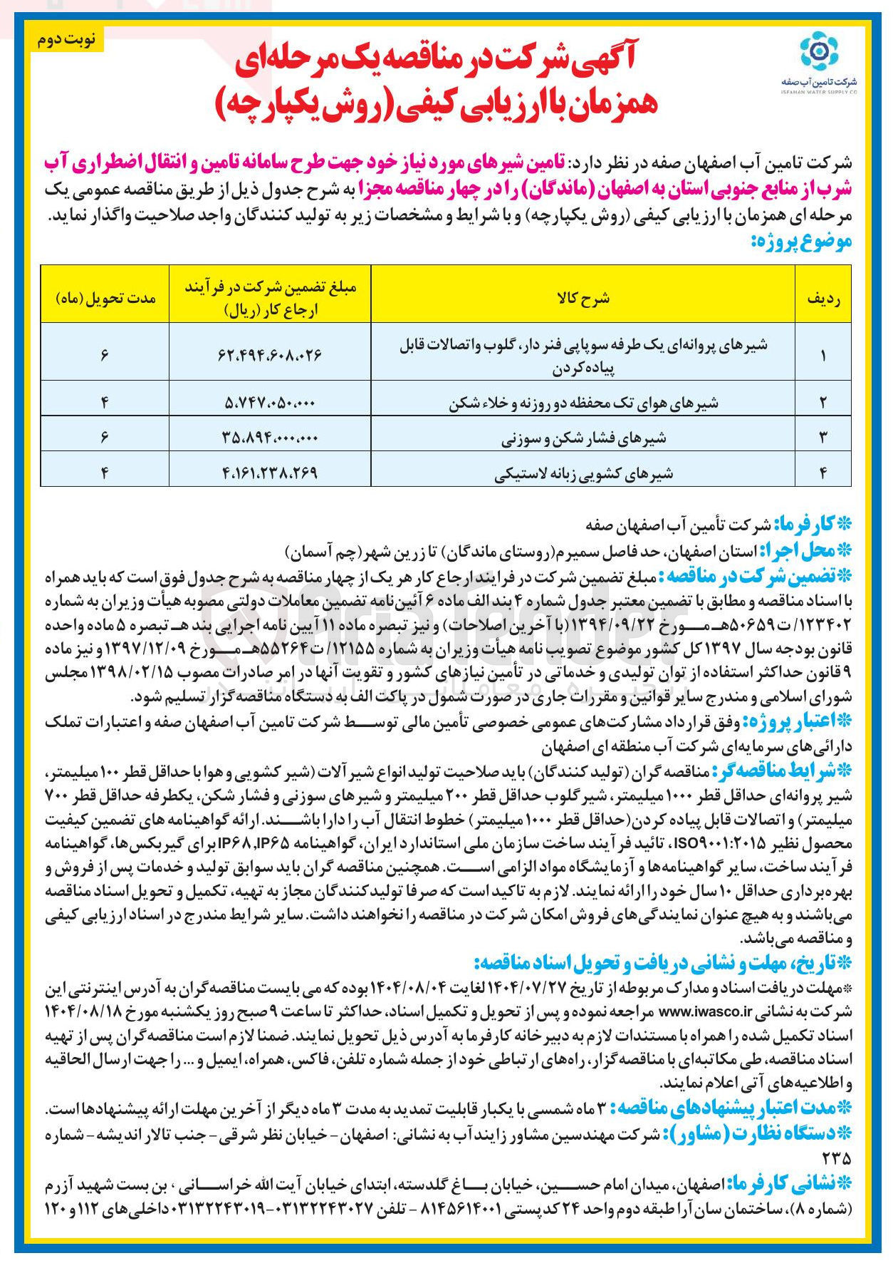 تصویر کوچک آگهی شیرهای کشویی زبانه لاستیکی