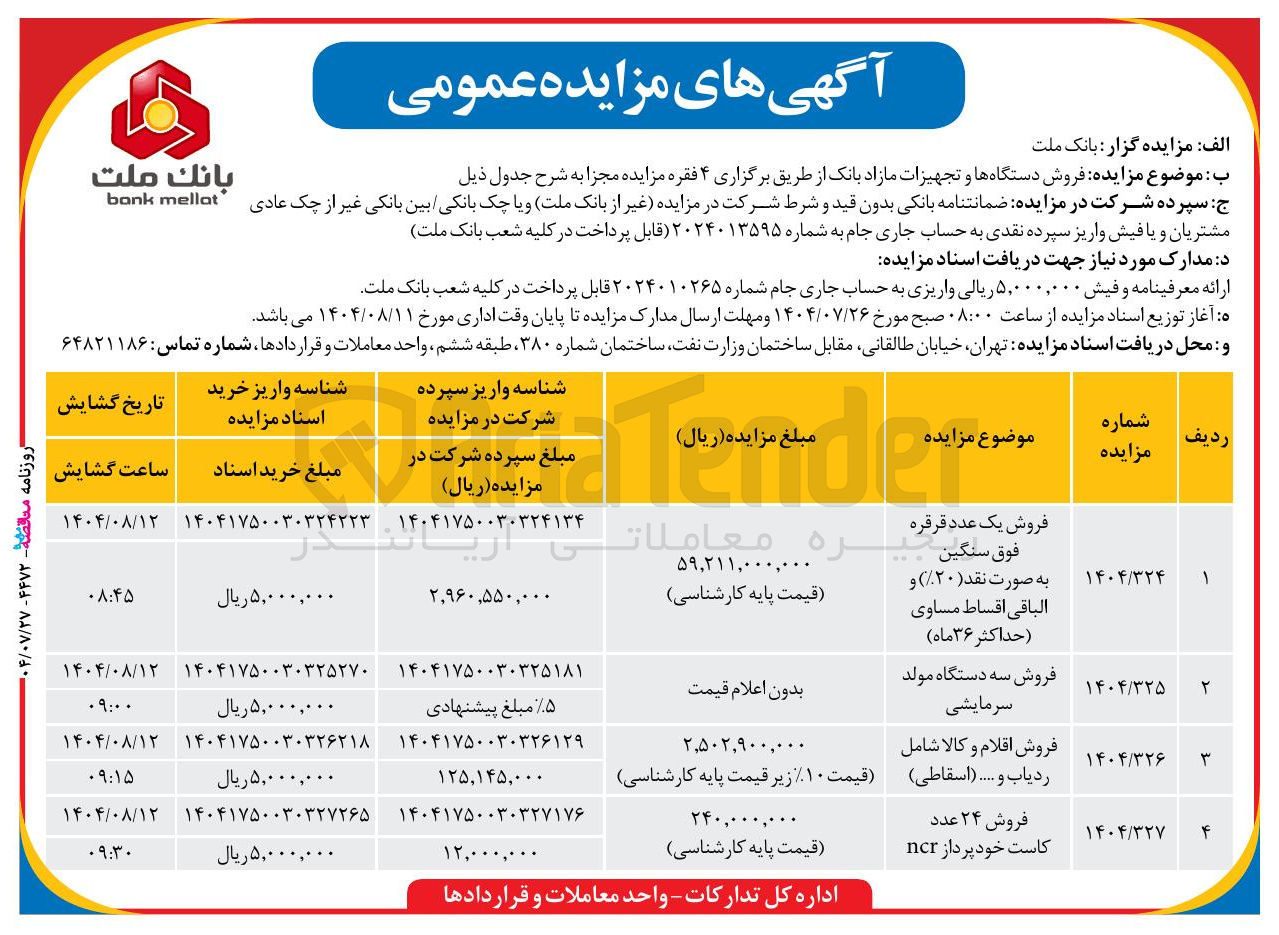 تصویر کوچک آگهی فروش ۲۴ عدد کاست خود پرداز ncr