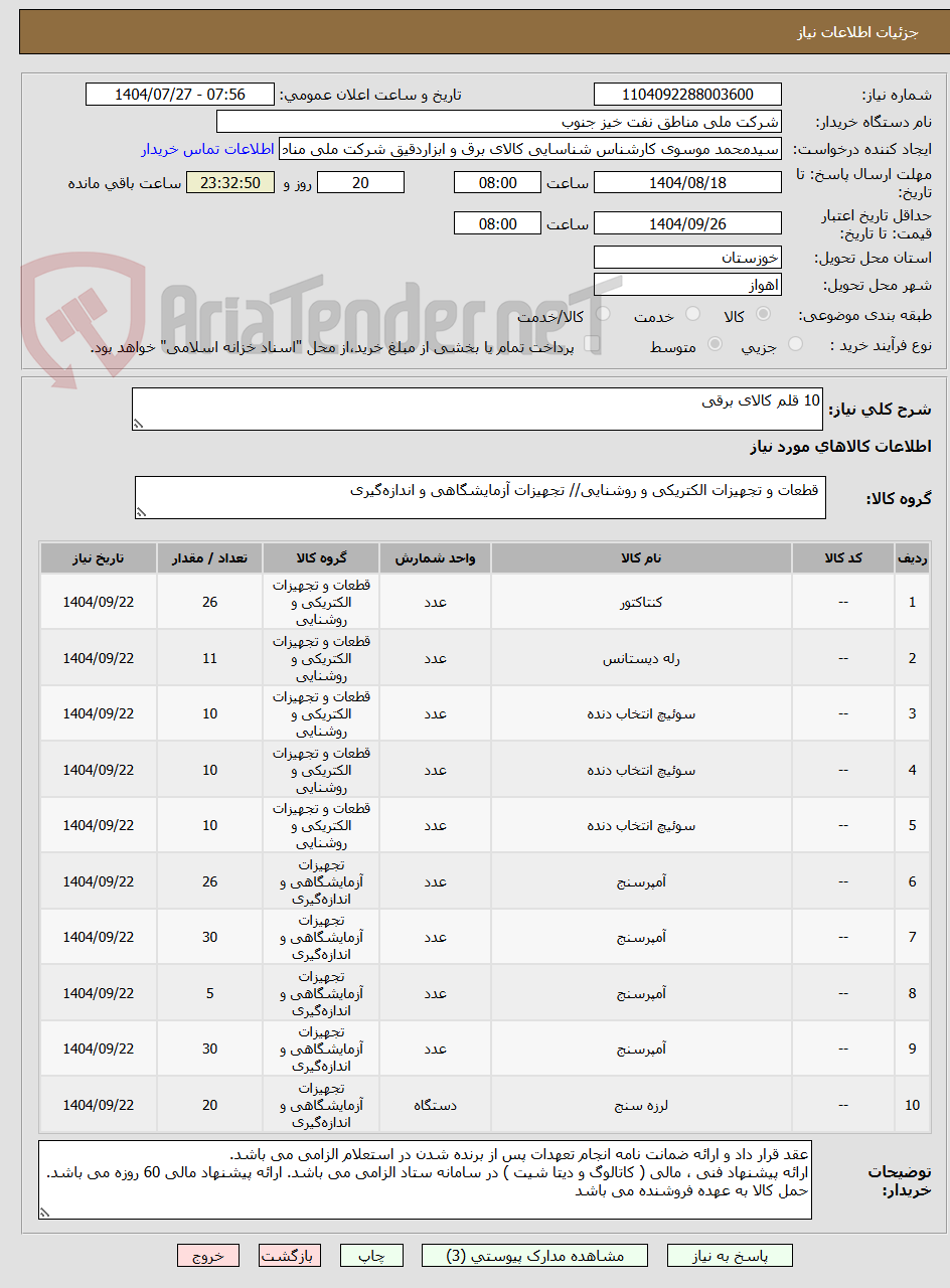 تصویر کوچک آگهی 10 قلم کالای برقی