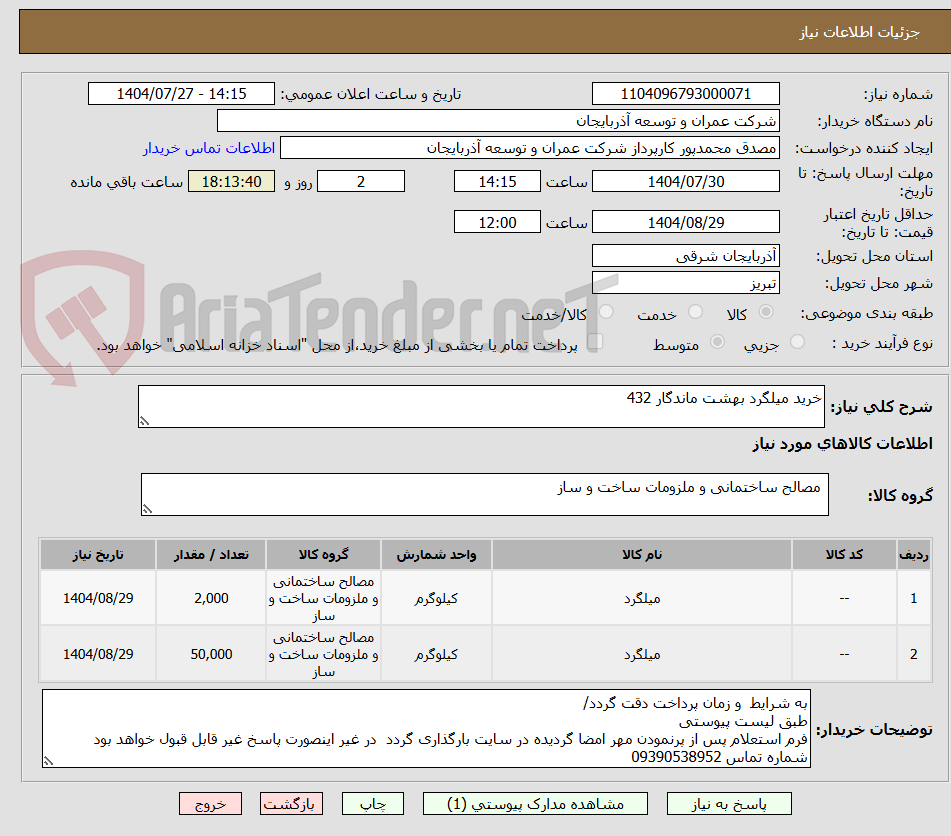 تصویر کوچک آگهی خرید میلگرد بهشت ماندگار 432