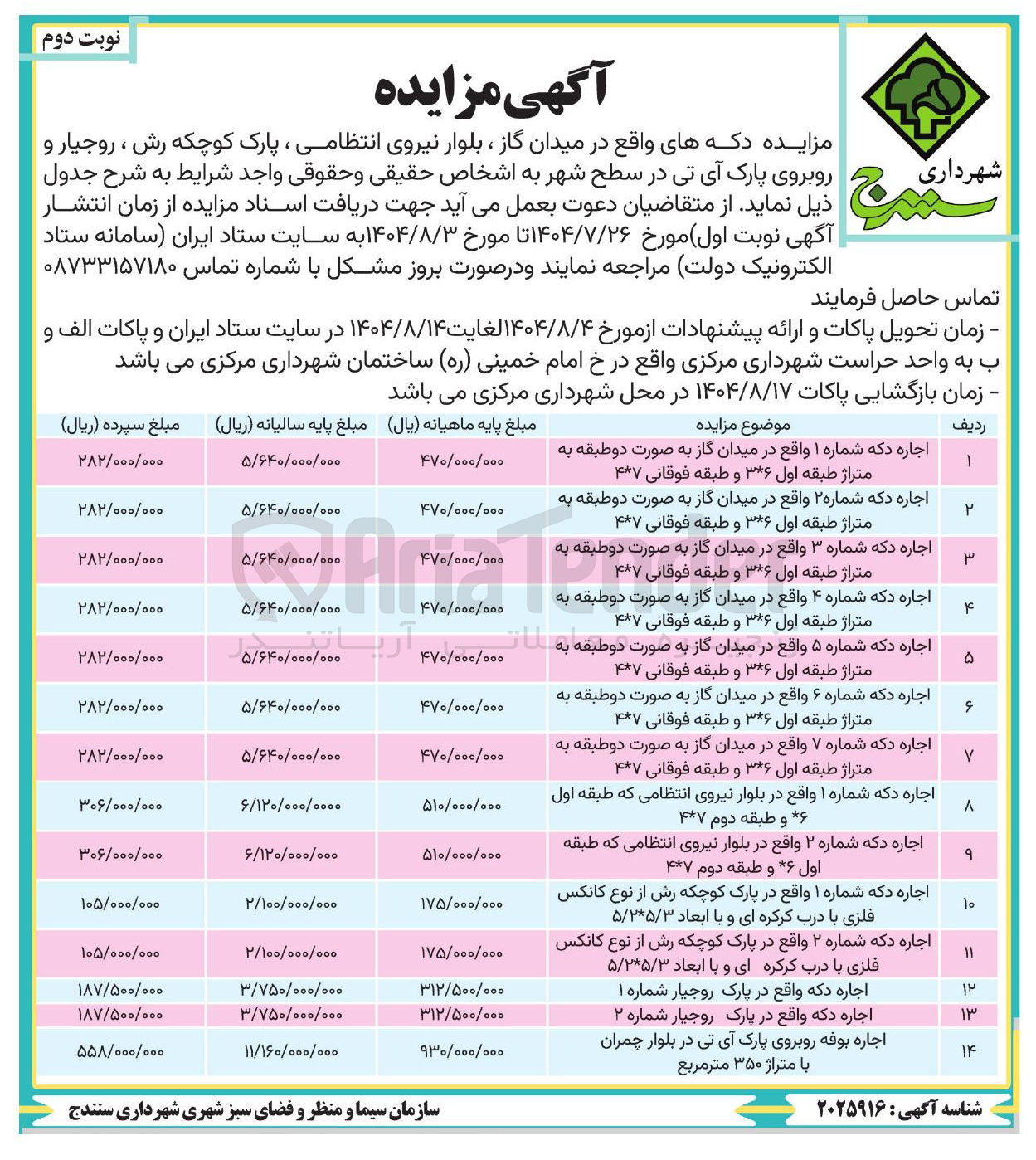 تصویر کوچک آگهی فروش دکه های واقع در میدان گاز ، بلوار نیروی انتظامی ، پارک کوچکه رش ، روجیار و روبروی پارک آی تی در سطح شهردر14 ردیف
