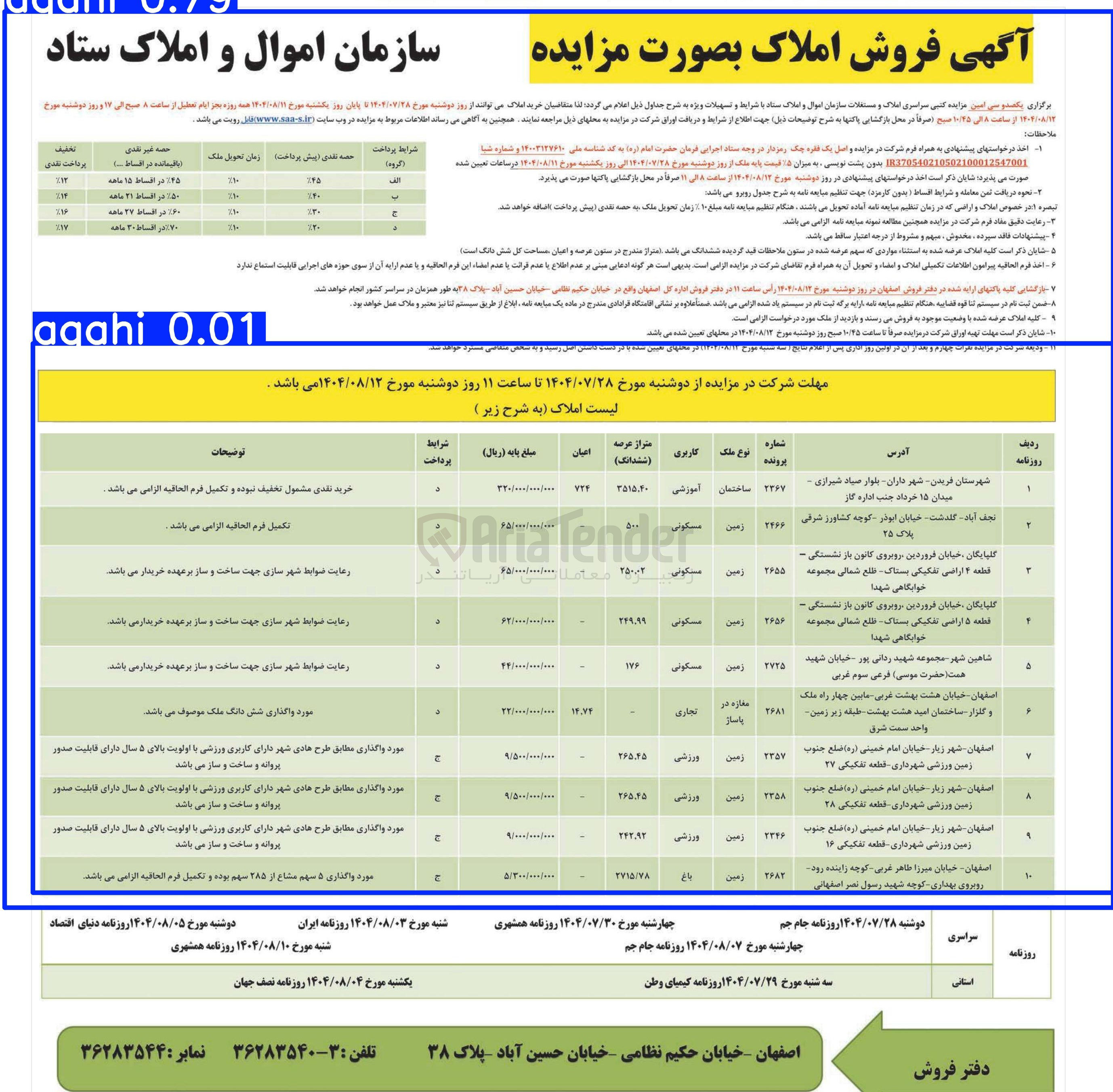 تصویر کوچک آگهی فروش 10 قطعه زمین با کاربری آموزشی-مسکونی- تجاری-ورزشی- باغ 