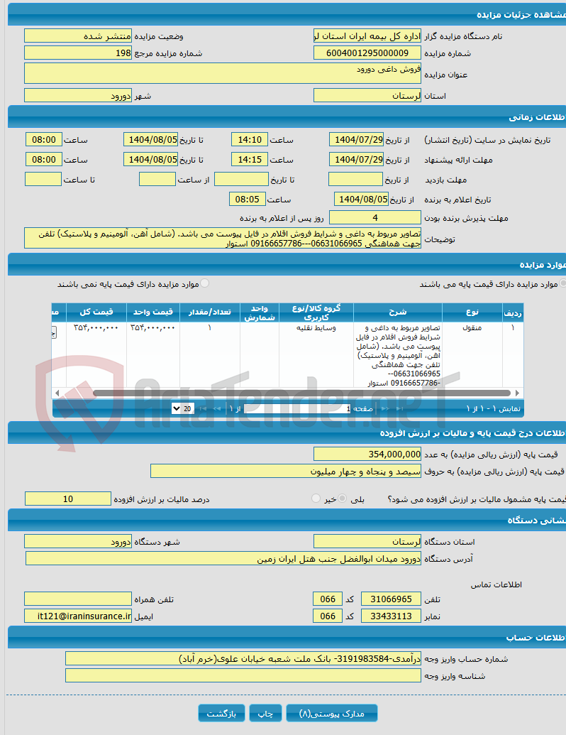 تصویر کوچک آگهی فروش داغی دورود