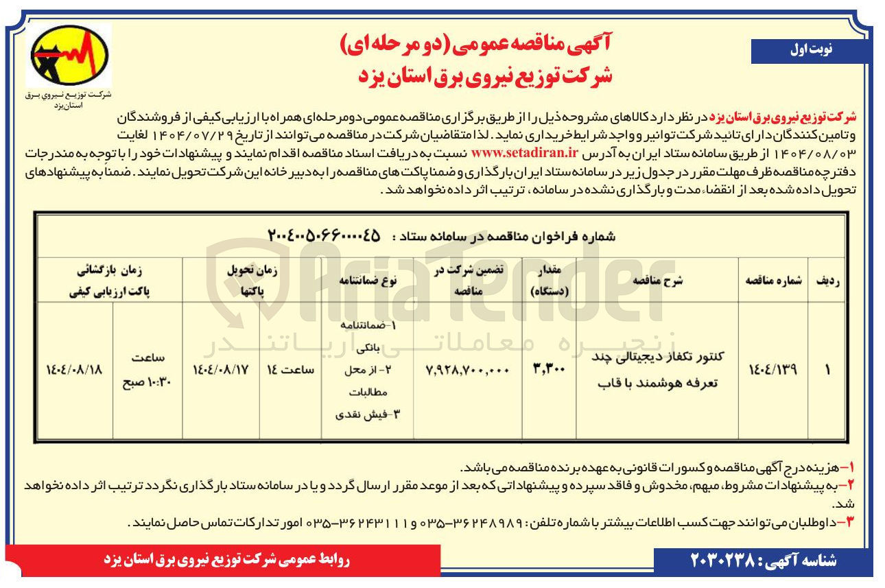 تصویر کوچک آگهی کنتور تکفاز دیجیتالی چند تعرفه هوشمند با قاب 
