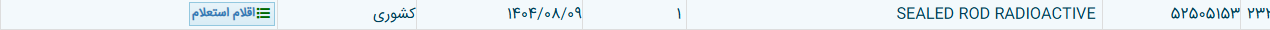 تصویر کوچک آگهی SEALED ROD RADIOACTIVE