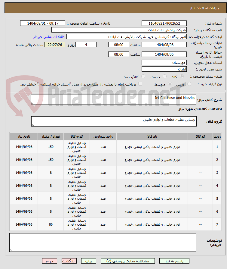 تصویر کوچک آگهی Jet Car Hose And Nozzles