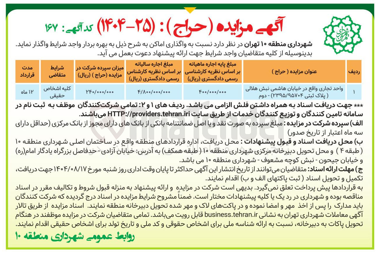 تصویر کوچک آگهی فروش واحد تجاری 