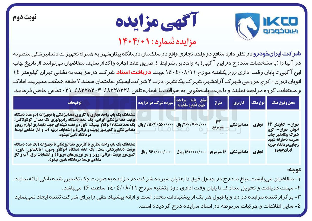 تصویر کوچک آگهی  دو واحد تجاری