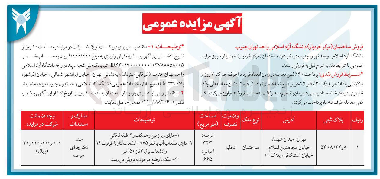 تصویر کوچک آگهی فروش ساختمان (مرکز خردیار )
