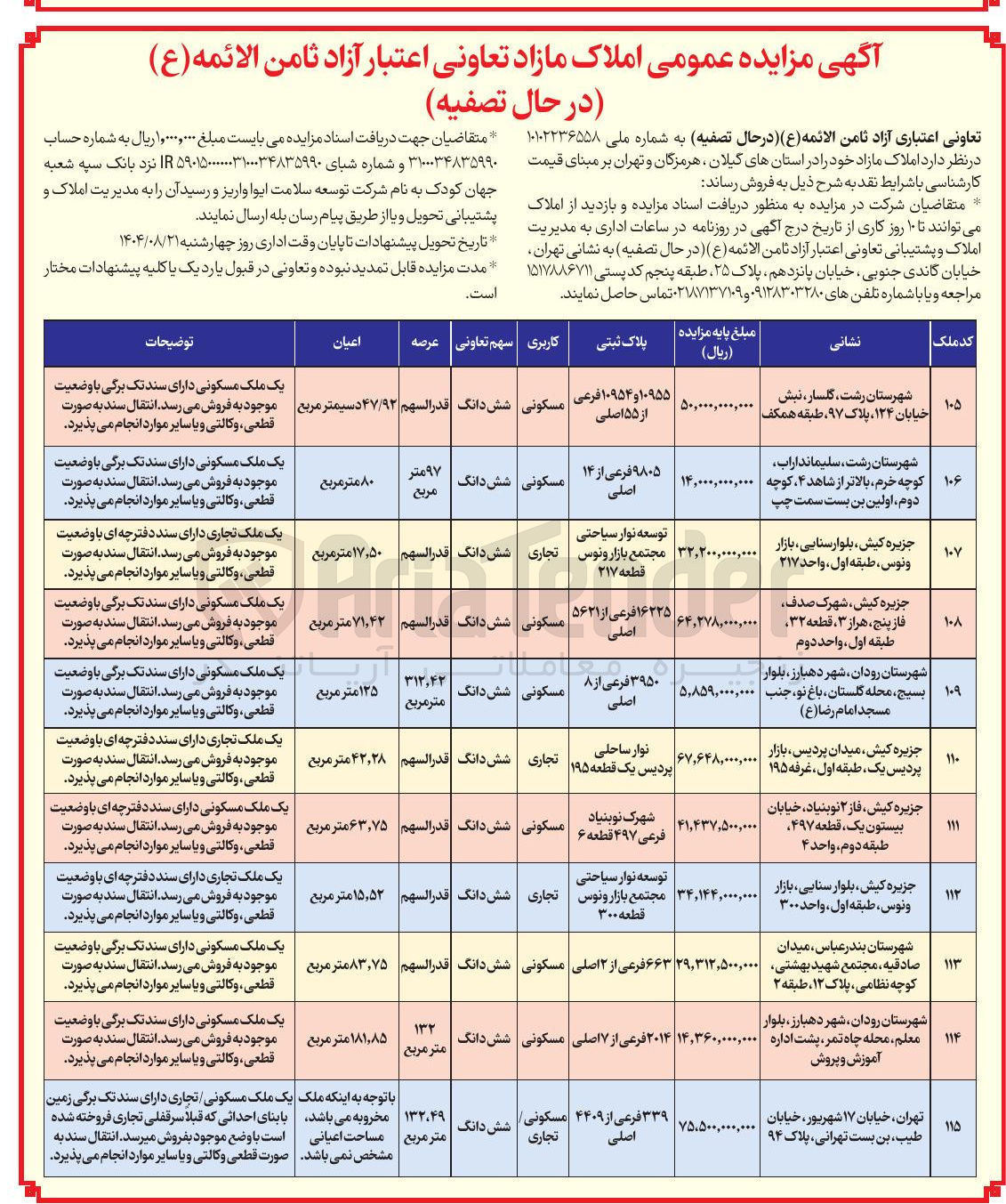 تصویر کوچک آگهی فروش املاک با کاربری مسکونی - تجاری