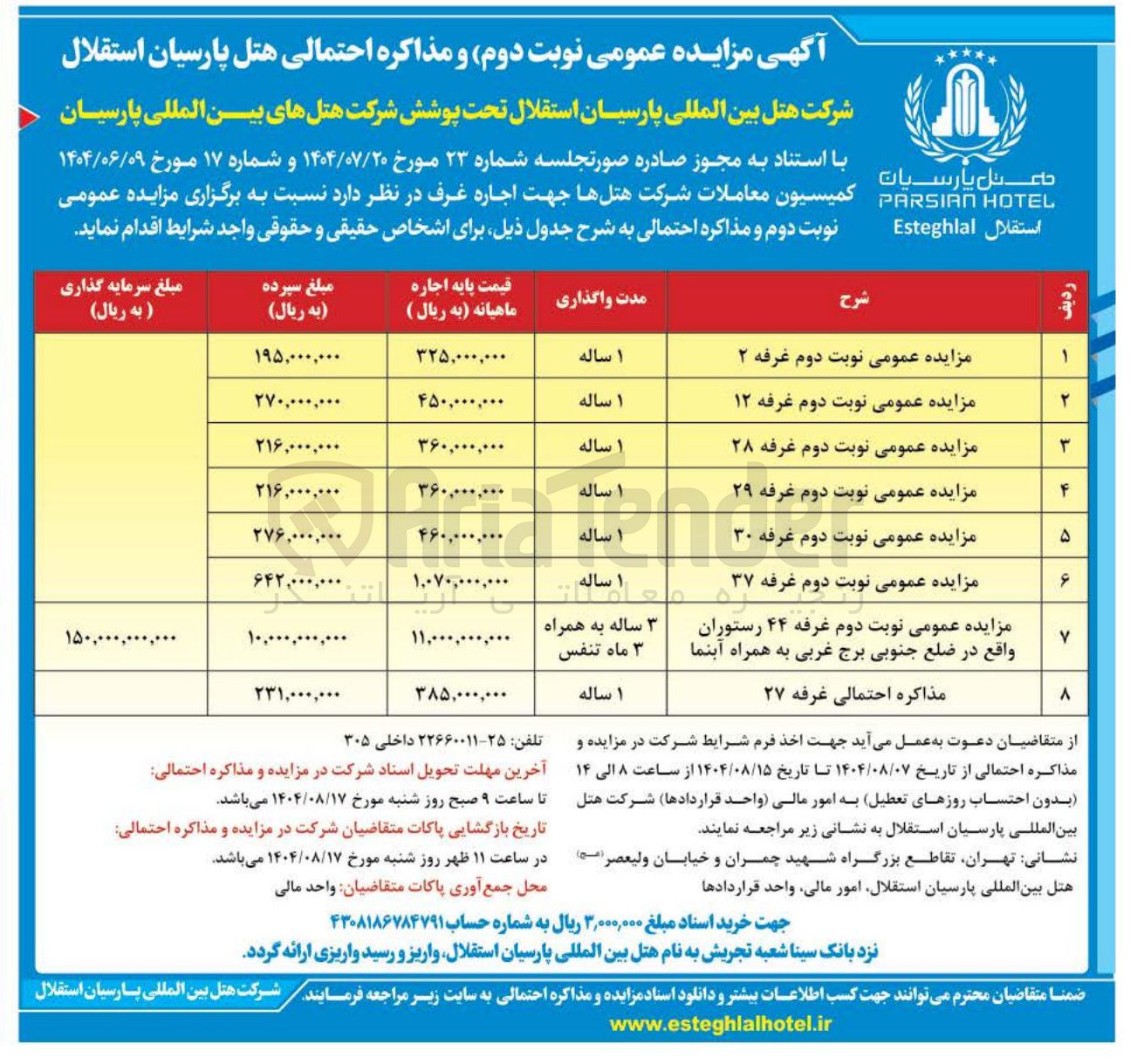 تصویر کوچک آگهی اجاره غرف در 8 ردیف