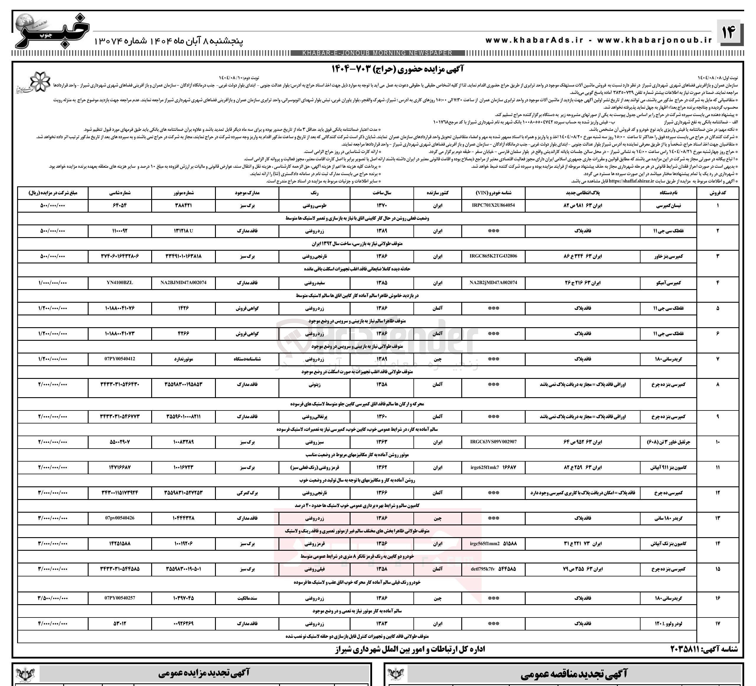 تصویر کوچک آگهی  فروش ماشین آلات مستهلک