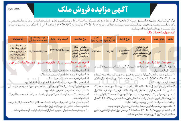 تصویر کوچک آگهی فروش یک دستگاه ساختمان با کاربری مسکونی و تجاری