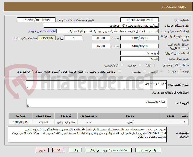 تصویر کوچک آگهی خرید مواد غذایی 