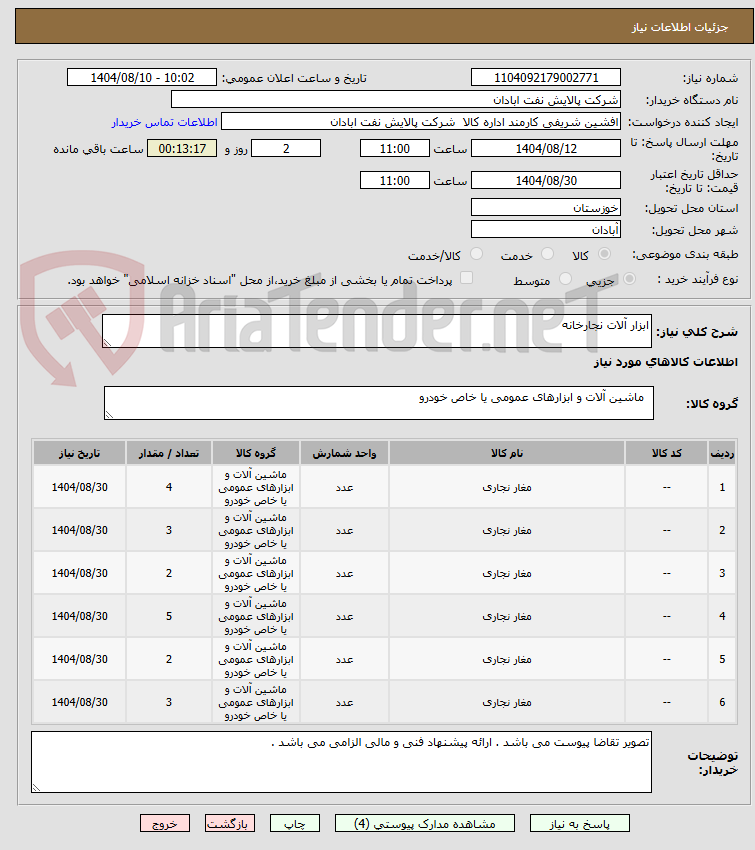 تصویر کوچک آگهی ابزار آلات نجارخانه 