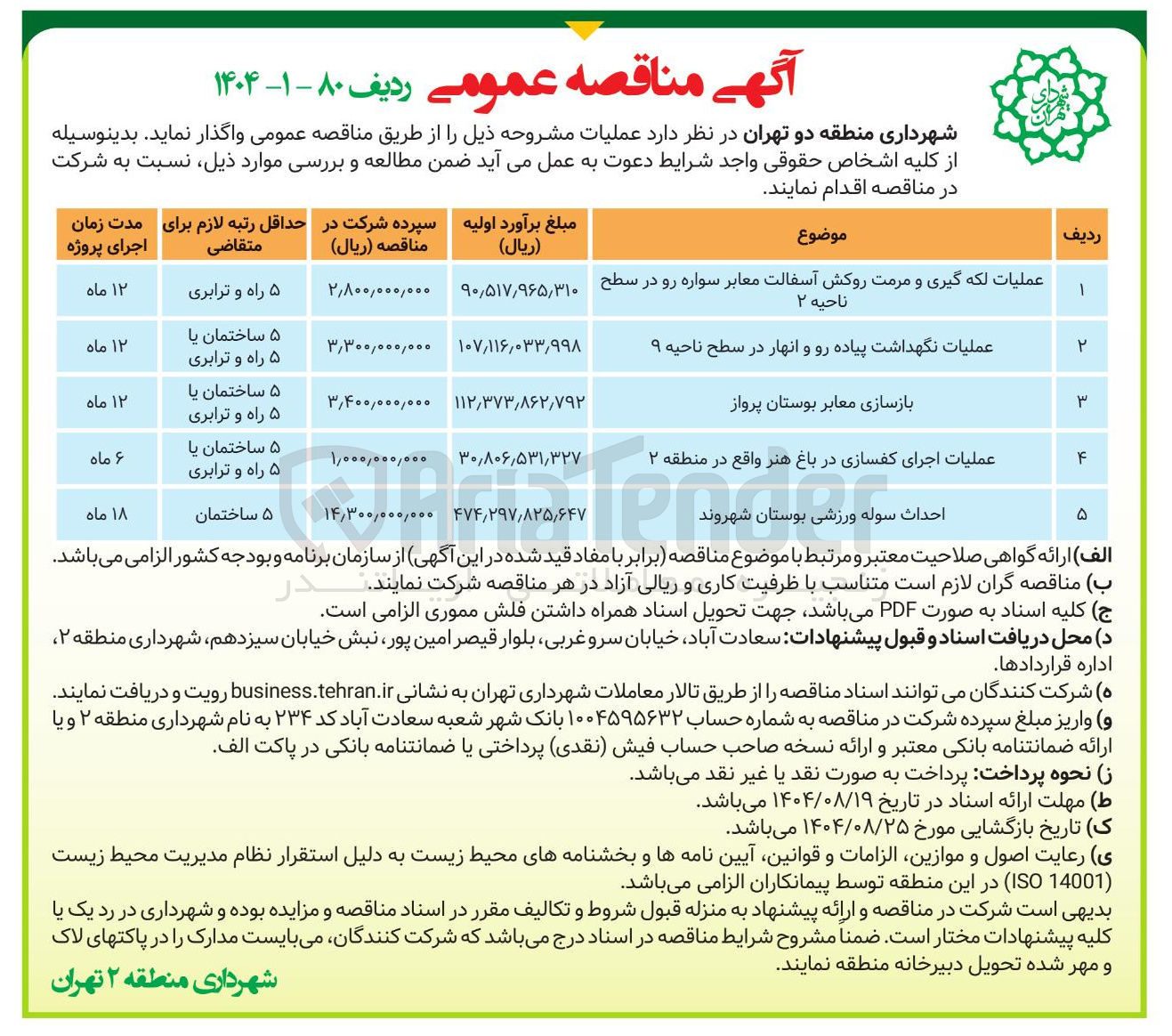تصویر کوچک آگهی بازسازی معابر
