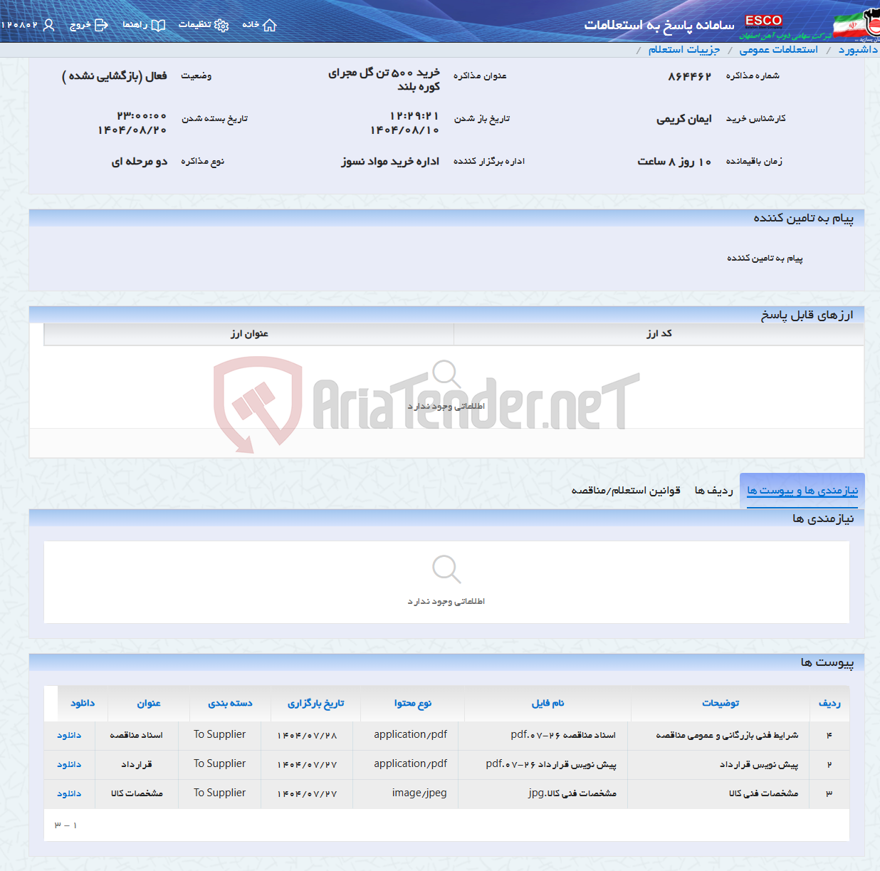 تصویر کوچک آگهی خرید 500 تن گل مجرای کوره بلند