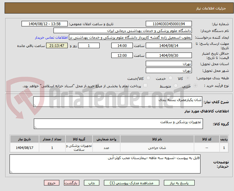 تصویر کوچک آگهی شان یکبارمصرف بسته بندی