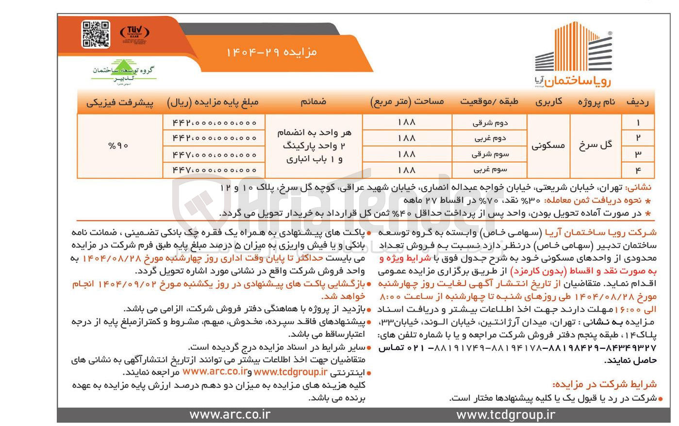 تصویر کوچک آگهی فروش 4 واحد مسکونی