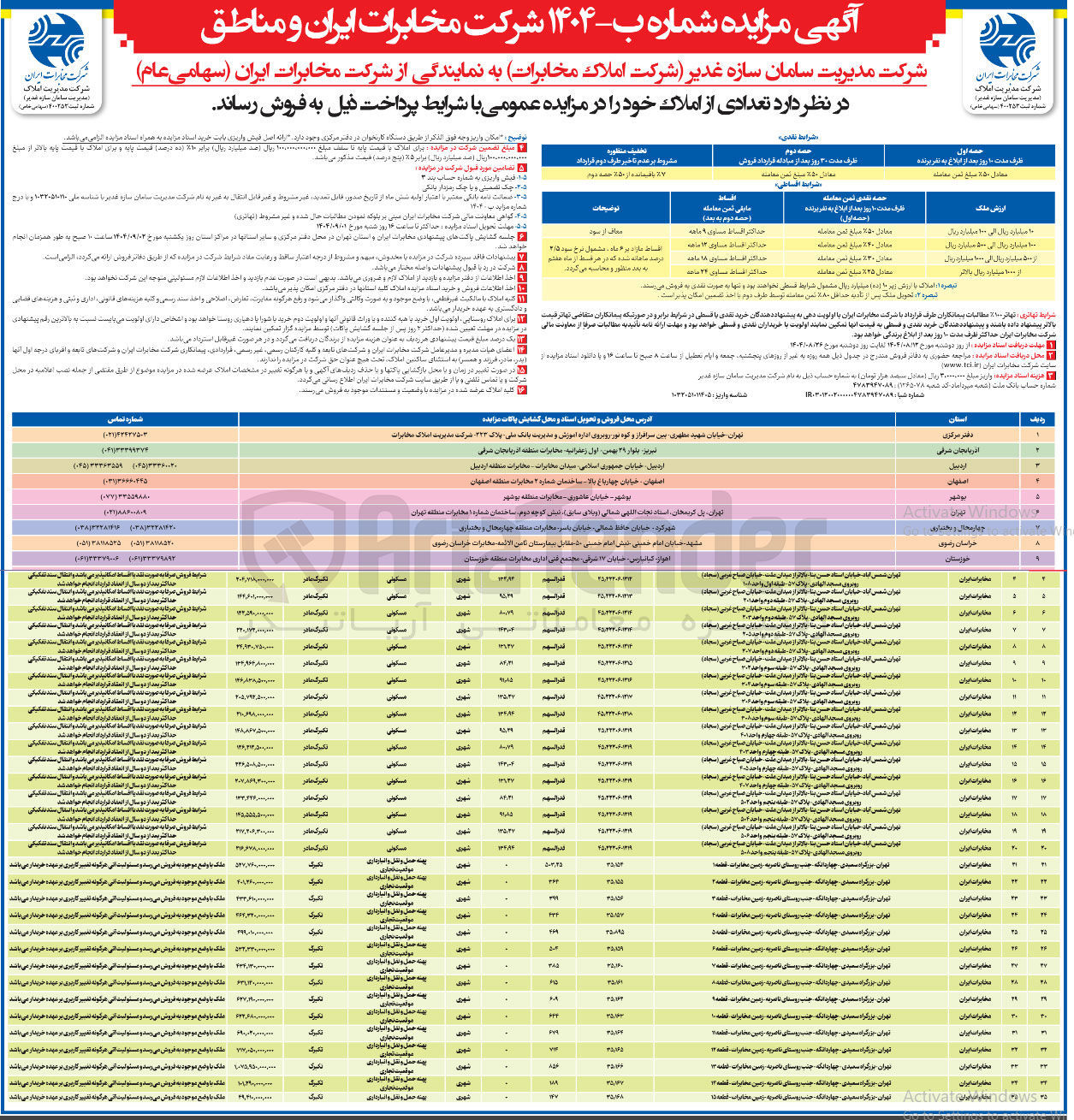 تصویر کوچک آگهی فروش املاک 35 ردیف با کاربری مسکونی - تجاری