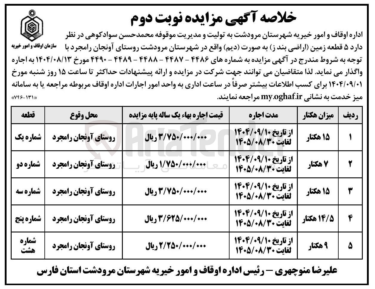 تصویر کوچک آگهی ۵ قطعه زمین