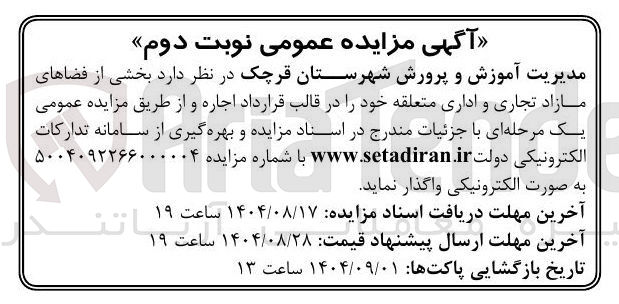 تصویر کوچک آگهی اجاره  بخشی از فضاهای مازاد تجاری و اداری