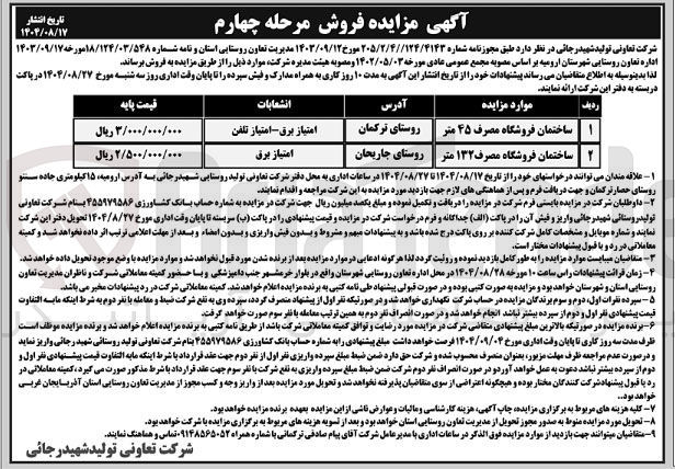 تصویر کوچک آگهی واگذاری ساختمان فروشگاه مصرف ۴۵ متر - ساختمان فروشگاه مصرف ۱۳۲ متر