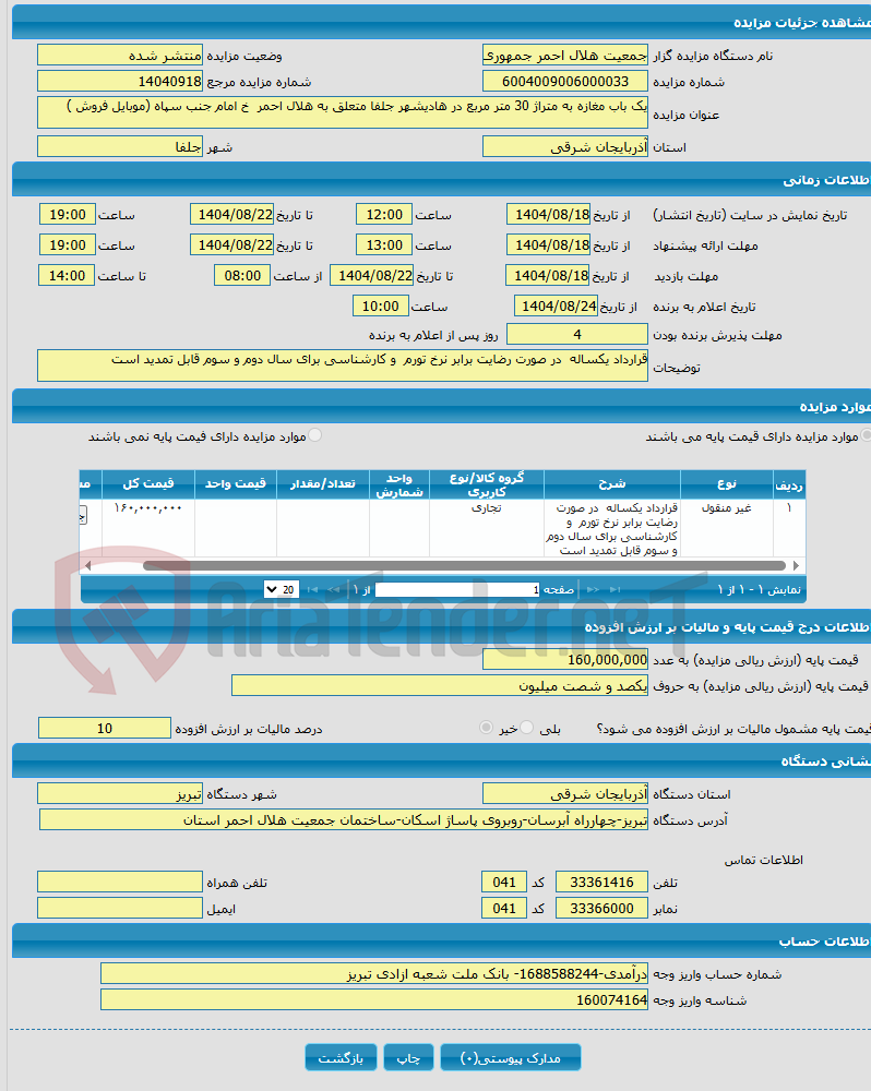 تصویر کوچک آگهی یک باب مغازه به متراژ 30 متر مربع در هادیشهر جلفا متعلق به هلال احمر خ امام جنب سپاه (موبایل فروش )