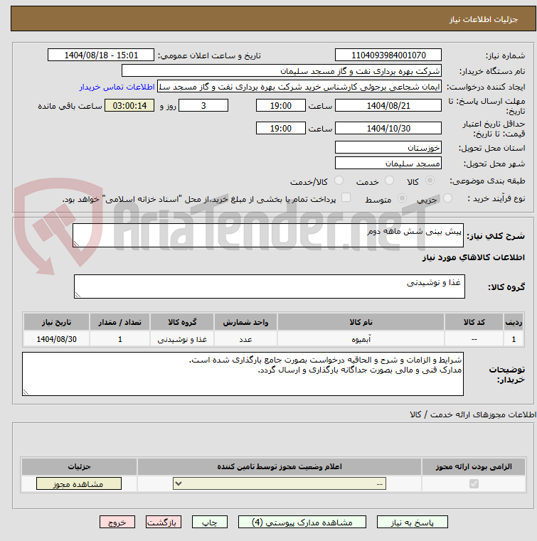 تصویر کوچک آگهی پیش بینی شش ماهه دوم