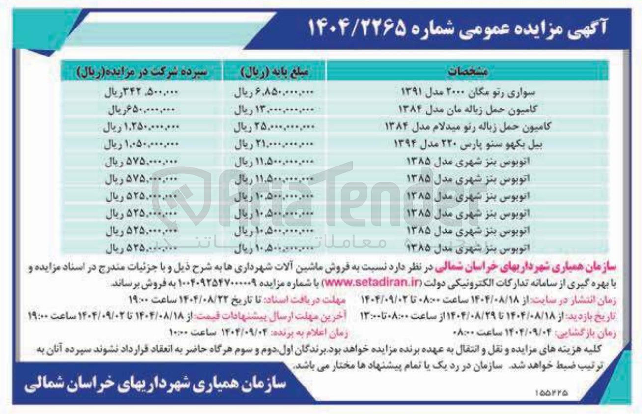 تصویر کوچک آگهی کامیون حمل زباله مان مدل ۱۳۸۴ 
