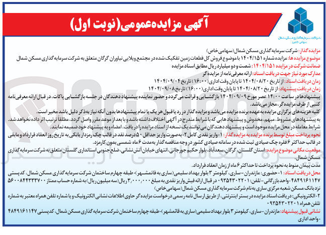 تصویر کوچک آگهی فروش کل قطعات زمین تفکیک شده 