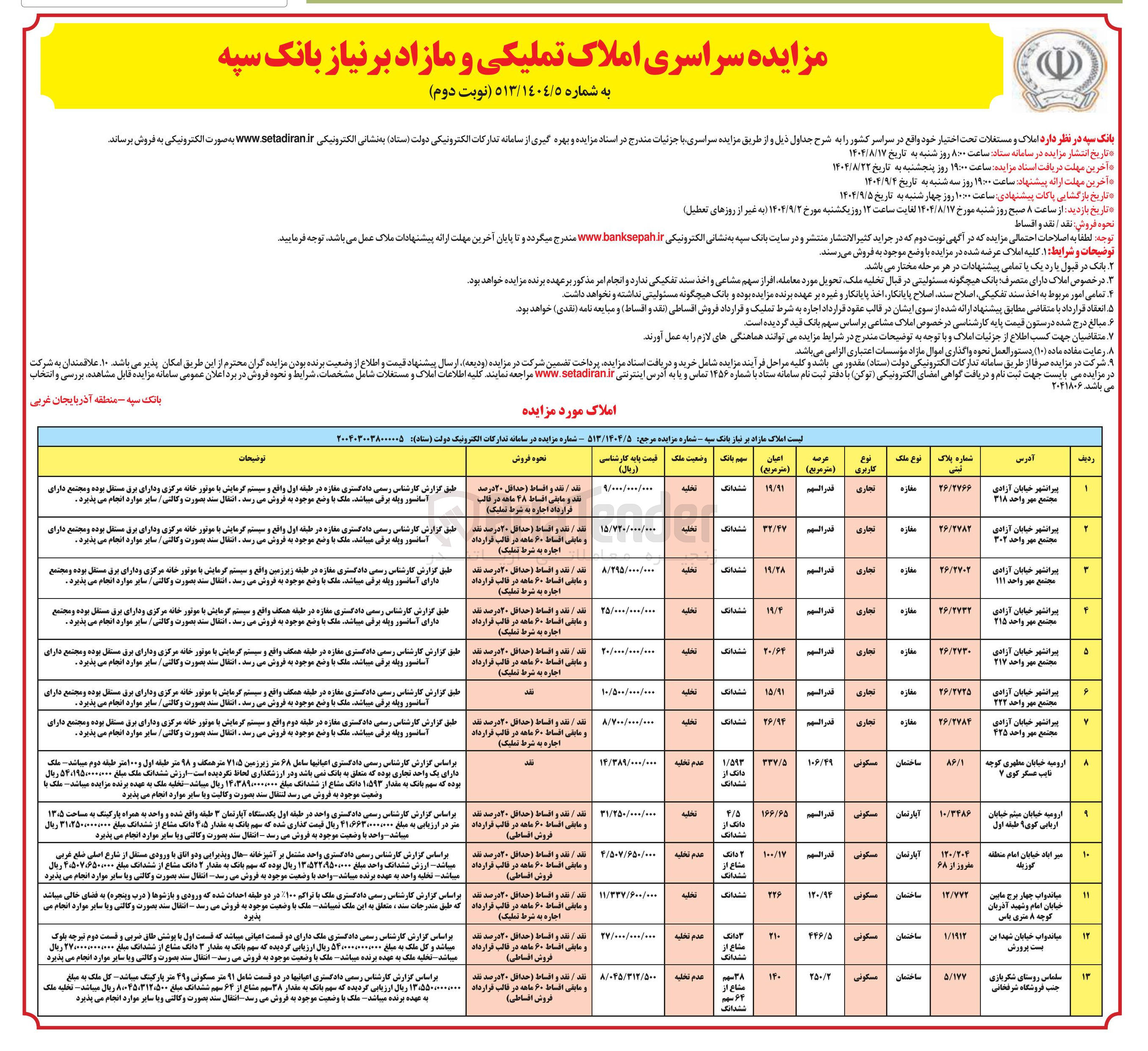 تصویر کوچک آگهی فروش املاک در 13 ردیف با کاربری تجاری - مسکونی