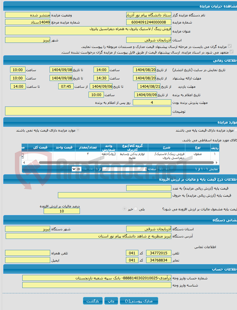 تصویر کوچک آگهی فروش رینگ / لاستیک پاترول به همراه دیفرانسیل پاترول