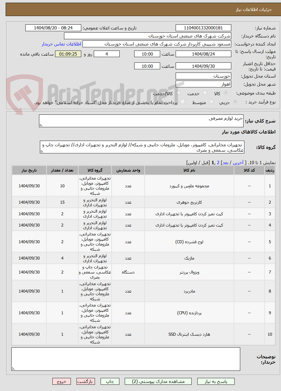تصویر کوچک آگهی خرید لوازم مصرفی