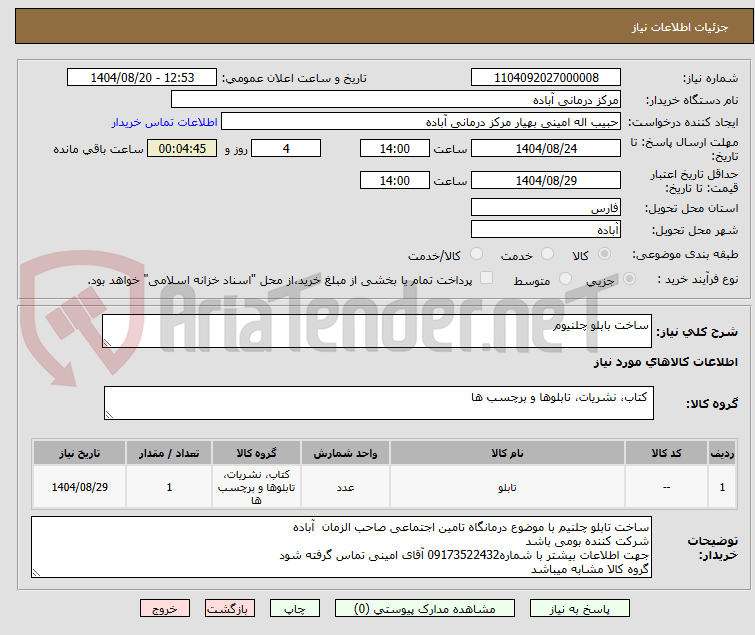 تصویر کوچک آگهی ساخت بابلو چلنیوم